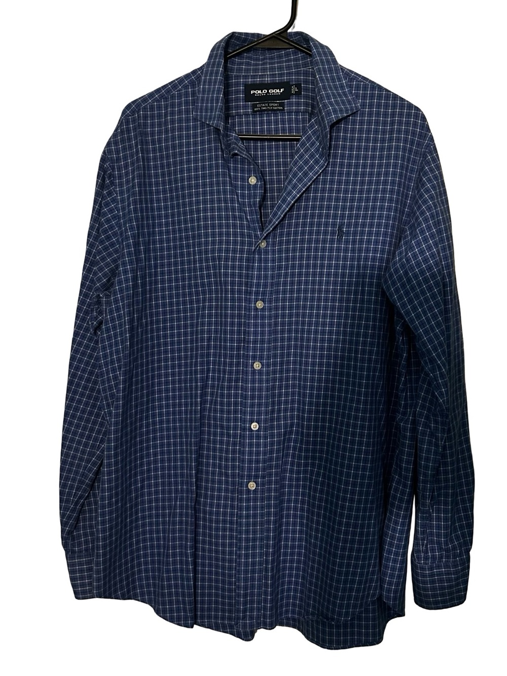 Ralph Lauren Navy Windowpane Button-Down Shirt